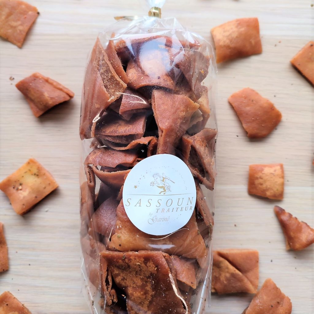 Pita chips : Pain pita frit parfumé aux épices